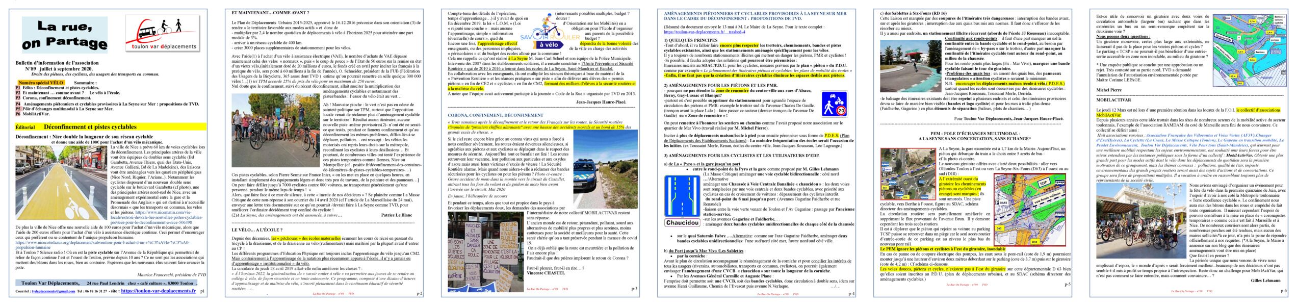 Aperçu du bulletin