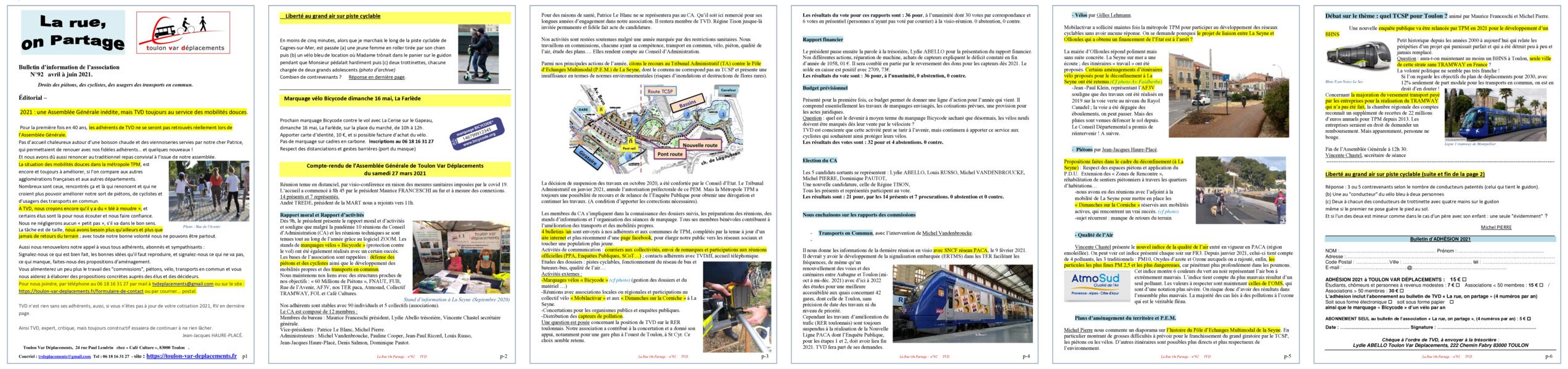 Aperçu du bulletin