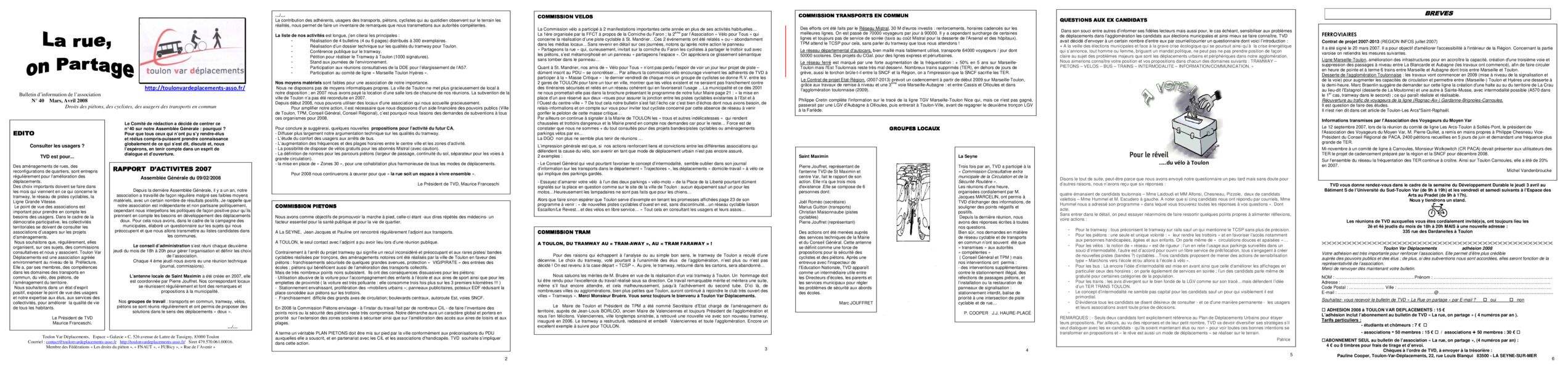 Aperçu du bulletin