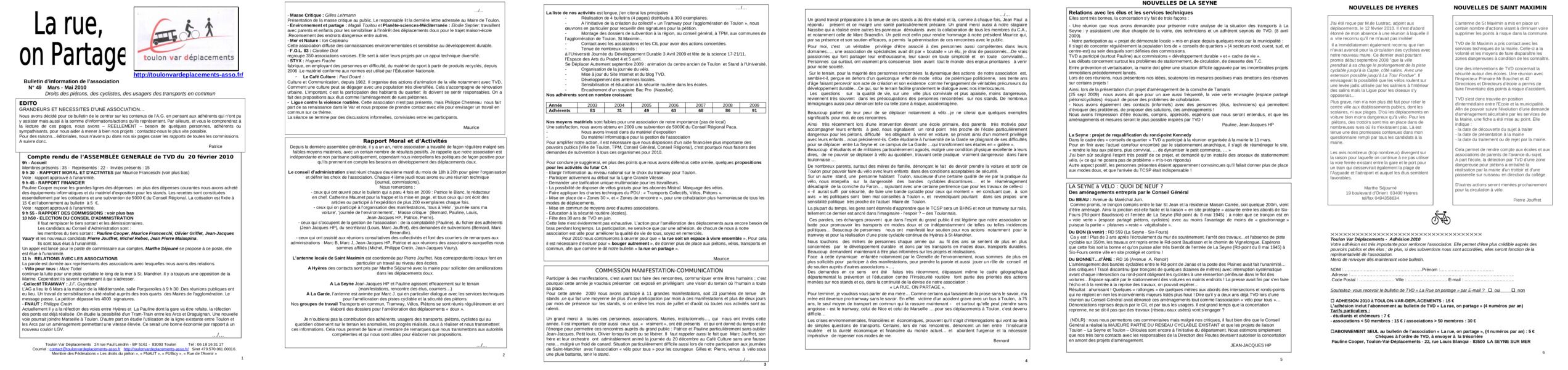 Aperçu du bulletin