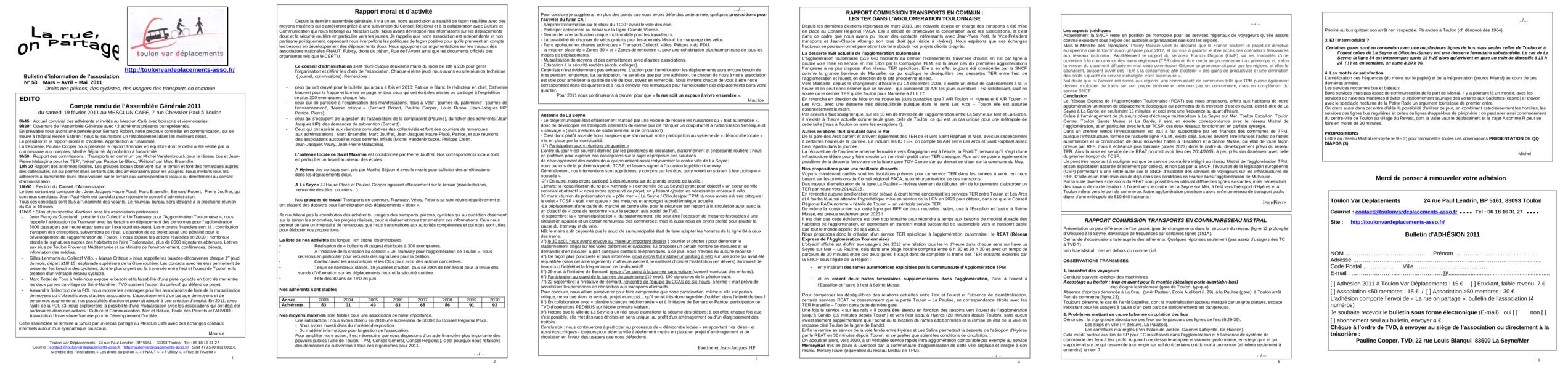 Aperçu du bulletin