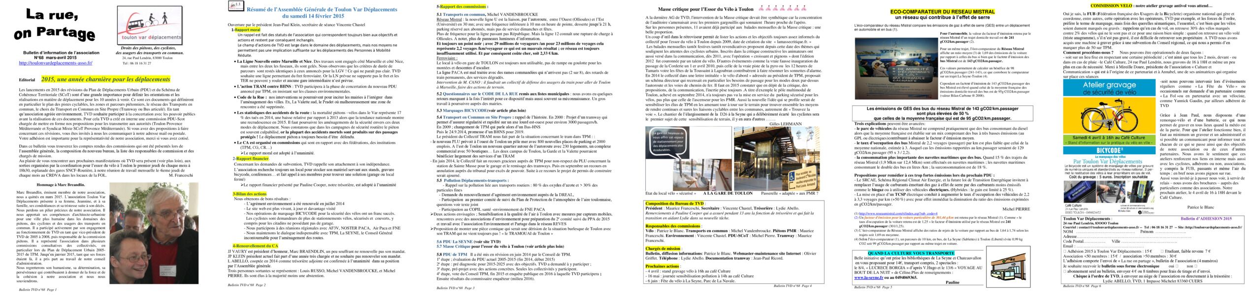 Aperçu du bulletin