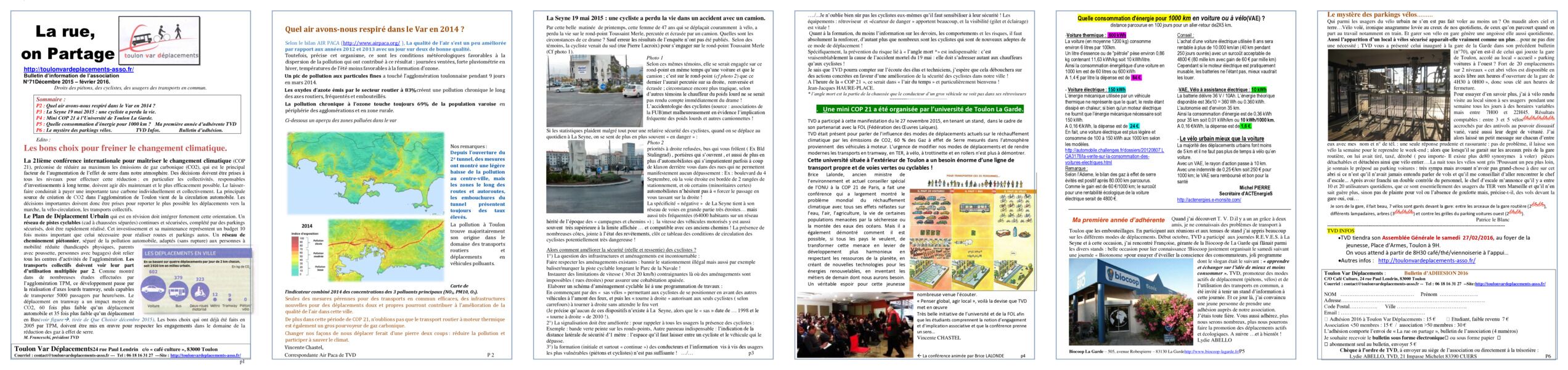 Aperçu du bulletin