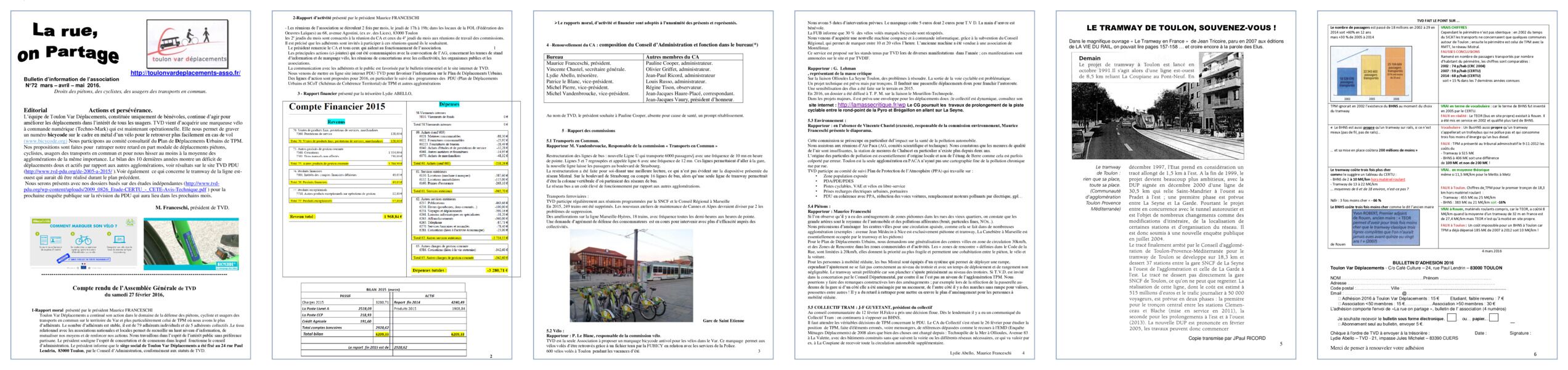 Aperçu du bulletin
